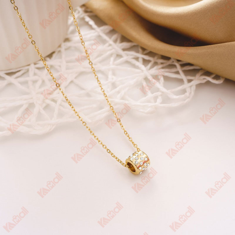 gold chain necklace point drilling